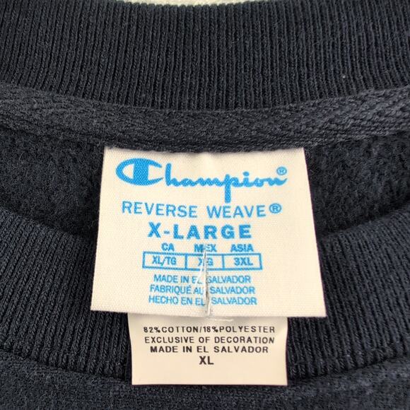 Vintage Champion Reverse Weave Crewneck Navy Men's XL - Picture 2 of 9